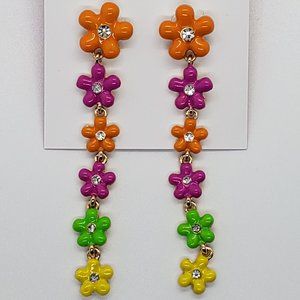 Betsey Johnson  - Time to Bloom Linear Earrings